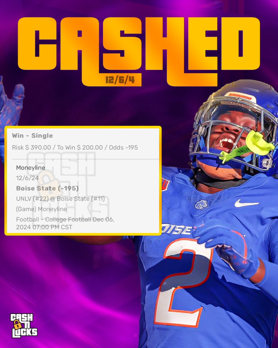 juliogofficial's tweet photo. #vipcashed #BoiseState #boisestatefootball #gamblingtwitter #dubclub #gamblingx π°π€π₯ want more plays like this get in vip free for a limited time just click the link https://t.co/shnVaOC5i2 https://t.co/ZUcRN3ic4d