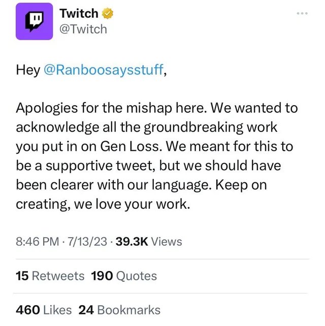 Ranboosaysstuff's tweet photo. @Twitch Yall were faster to delete this tweet about me and apologize then talk about this AI image 😭😭 https://t.co/mjWUVdg7P1