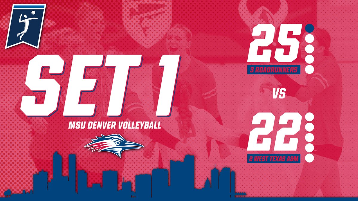 SET 1 | #3-seed #MSUDenver 25, #2-seed WTAMU 22

🏐 Riley Anderson: 4 kills, 2 blocks
🏐 Maddy Williams: 4 kills
🏐 Kryssa Moerman: 1 kill (.500 hitting), 2 blocks

#GetRowdy🔴🔵