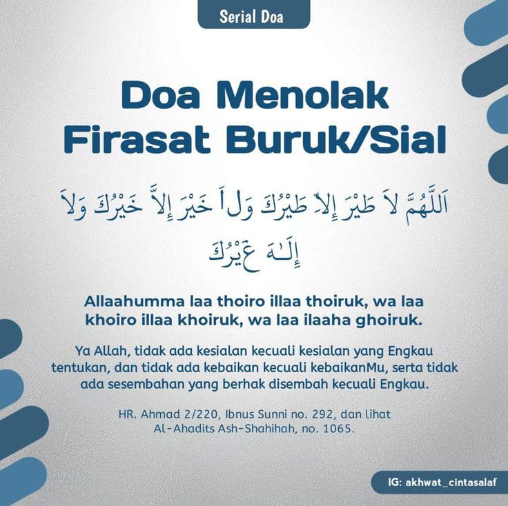 hijrahpath_'s tweet image. doa menolak firasat buruk/sial✨