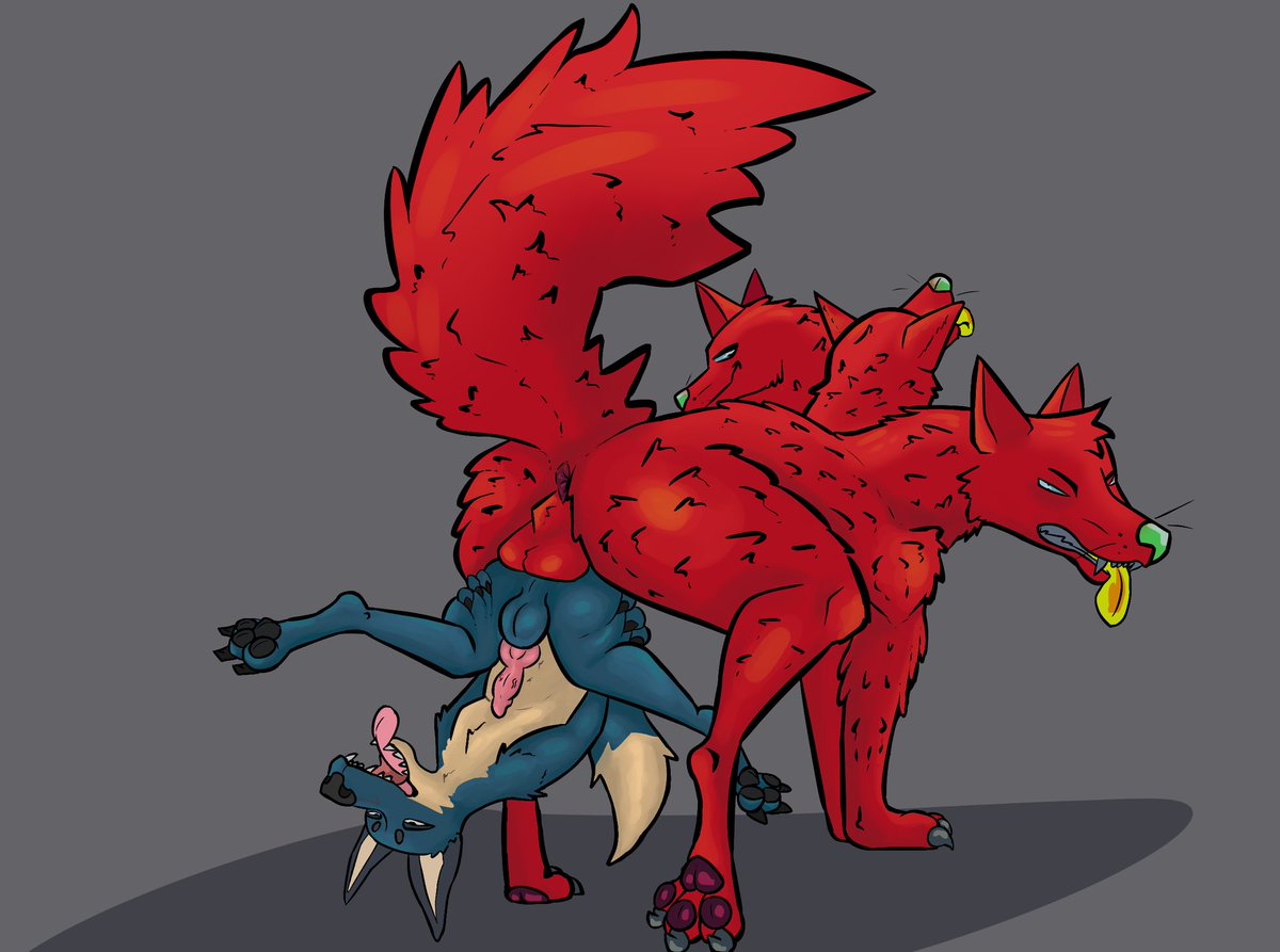 foxbotfox's tweet photo. Me when Cerberus 🦊 🎨:@spazlovescoom thank uuuuu https://t.co/XXVn6hoiEt