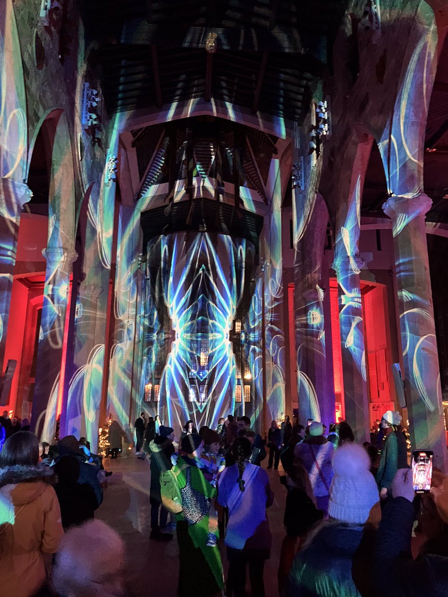 Lovely light show at Sheffield Cathedral as always.