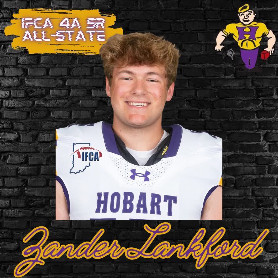Zander Lankford (@lankford_zander) on Twitter photo Im very Honored to be named All-State Punter‼️
<a href="/Coach_EMatthes/">Evan Matthes</a> <a href="/HageeKicking/">Hagee Kicking</a>
<a href="/Chris_Sailer/">Chris Sailer Kicking</a> <a href="/brickiesfb/">Hobart Football🧱</a> <a href="/IndianaPreps/">Indiana Preps</a>
<a href="/PrepRedzoneIN/">Prep Redzone Indiana</a> <a href="/bmano90/">Bill Manolopoulos</a> <a href="/TheRSN/">Region Sports Network</a> <a href="/AthleticsHobart/">Hobart High School Athletics</a> @IndyRecruit_ <a href="/IndyWeOutHere/">IndyWeOutHere ‼️</a> @JedtvSportsNet Im very Honored to be named All-State Punter‼️
<a href="/Coach_EMatthes/">Evan Matthes</a> <a href="/HageeKicking/">Hagee Kicking</a>
<a href="/Chris_Sailer/">Chris Sailer Kicking</a> <a href="/brickiesfb/">Hobart Football🧱</a> <a href="/IndianaPreps/">Indiana Preps</a>
<a href="/PrepRedzoneIN/">Prep Redzone Indiana</a> <a href="/bmano90/">Bill Manolopoulos</a> <a href="/TheRSN/">Region Sports Network</a> <a href="/AthleticsHobart/">Hobart High School Athletics</a> @IndyRecruit_ <a href="/IndyWeOutHere/">IndyWeOutHere ‼️</a> @JedtvSportsNet