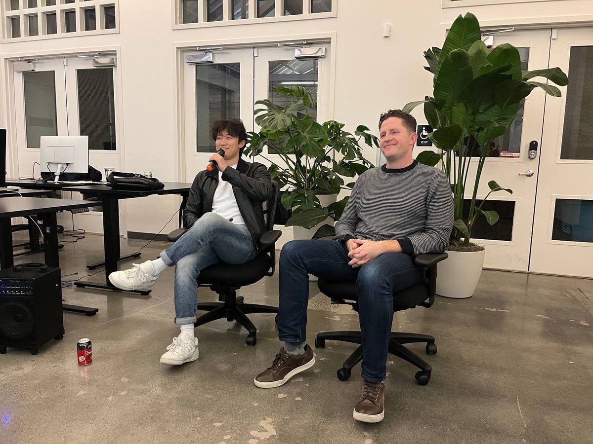 jasonzhao.ip (@jasonjzhao) on Twitter photo Great to host <a href="/mbrendan1/">Brendan McCord ποΈ x π€</a> & the Cosmos Institute at Story HQ to discuss philosophy, AI, and human flourishing!
Always an interesting group of folks who choose to spend their Friday nights in philosophical debates Great to host <a href="/mbrendan1/">Brendan McCord ποΈ x π€</a> & the Cosmos Institute at Story HQ to discuss philosophy, AI, and human flourishing!
Always an interesting group of folks who choose to spend their Friday nights in philosophical debates