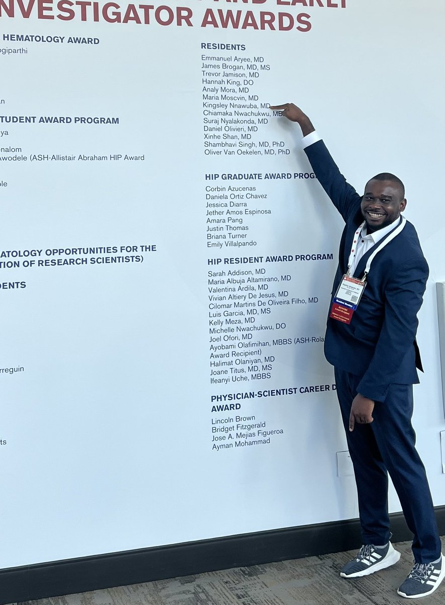 OgaKingsley's tweet photo. Grateful for the recognition! Honored to receive these awards for my work in hematology &amp; research. This journey wouldn’t be possible without the support of mentors, colleagues, and loved ones. Here’s to advancing science and making a difference! #Hematology #Research #ASH24 https://t.co/tIT76I8V1b