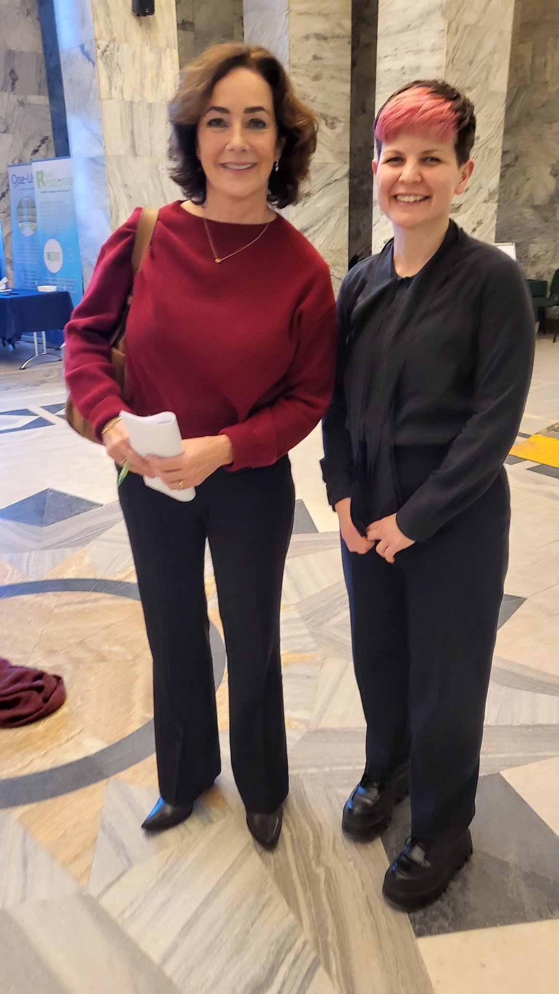 Zoë with the Mayor of Amsterdam, Femke Halsema