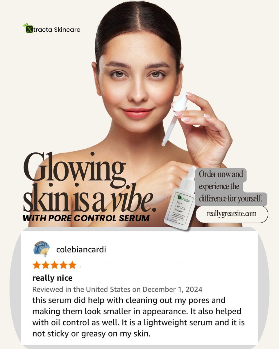xtracta's tweet photo. Pores look smaller. Oil under control. Skin feels weightless.

Many are already loving the PORE CONTROL SERUM, but here’s the real question: “What will it do for YOU?”

Click here to discover your glow
Your skin transformation starts now.

Hurry—don’t let this glow pass you by!

https://t.co/YY3D3XMccX

#INDvAUS #DiorGoldHouse #acne #WrappedLiveTH2024 #eventothier #ENHYPEN