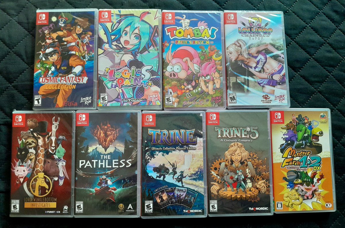 WilhelmGDL's tweet photo. Noviembre fué un mes rudo:
#Nintendo #NintendoSwitch #switchcorps #LetGetPhysical #Xbox #PlayStation5
@LimitedRunGames @VideoGamesPlus_ @RedArtGames @SuperRareGames @pixnlove_games https://t.co/sHosEzkGNY