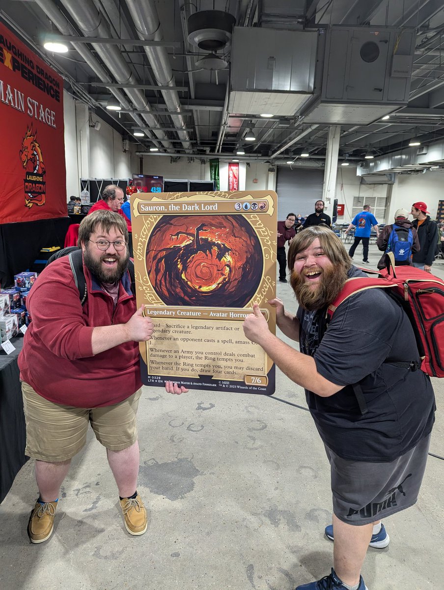 alsosteve's tweet photo. WE GOT THE BIG CARD!!!!! After becoming 2hg champions @Crew3Podcast  @LaughingMtg 
Hopefully we will be standard champions tomorrow as well
#BigCard https://t.co/HzHKLgNxLN