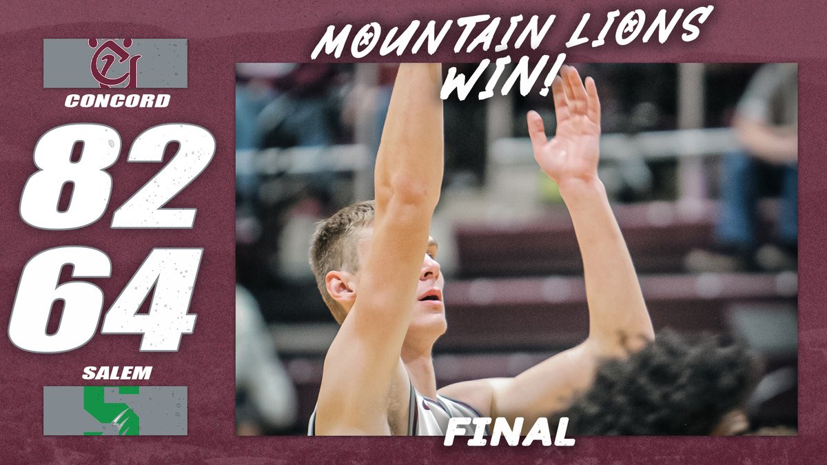 CUMountainlions (@cumountainlions) on Twitter photo .<a href="/CU_MBB/">Concord Basketball</a> Final
Concord 82
Salem 64
Points: Kraig Gilbert (14), Corey Boston (13), Kollin Tolbert (11)
Rebounds: Kraig Gilbert (11), Rene Diop (10), Kollin Tolbert (5)
Assists: Corey Boston (4), Kollin Tolbert (3) .<a href="/CU_MBB/">Concord Basketball</a> Final
Concord 82
Salem 64
Points: Kraig Gilbert (14), Corey Boston (13), Kollin Tolbert (11)
Rebounds: Kraig Gilbert (11), Rene Diop (10), Kollin Tolbert (5)
Assists: Corey Boston (4), Kollin Tolbert (3)