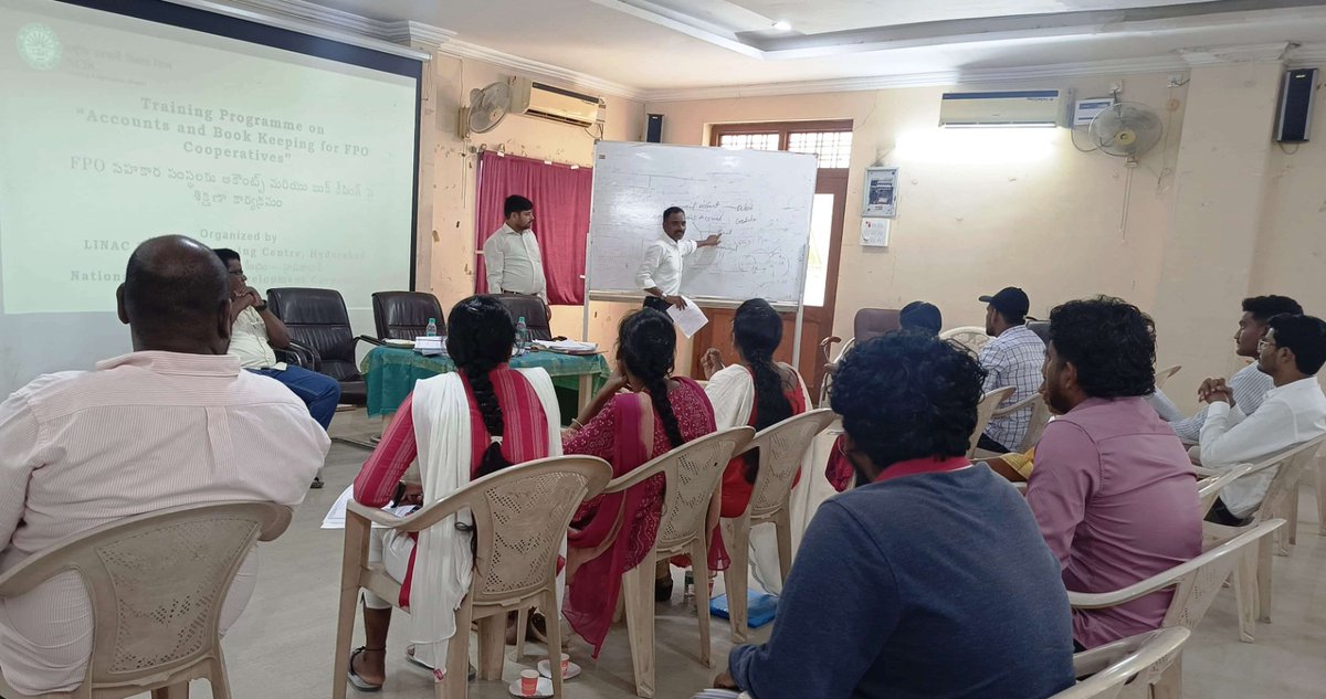 mdncdc's tweet photo. A one-day Physical Training Programme on "Accounts and Bookkeeping for FPO Cooperatives" was conducted by RTC Hyderabad at the District Central Cooperative Bank. The session was attended by members from FPO Cooperatives affiliated with NCDC. https://t.co/o1DHRzGf2g