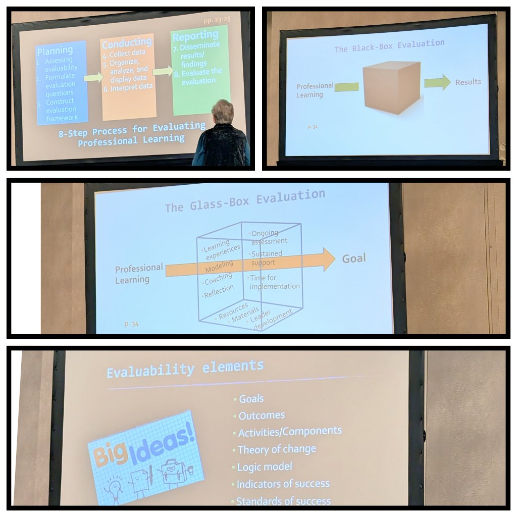 emytomita's tweet image. This afternoon, #LFA2026 had an incredible session with #JoellenKillion about evaluating professional development using #TheLogicModel This is one of the weakest areas in the field.  Looking forward to reading her book #AssessingImpact to learn more. @LearningForward