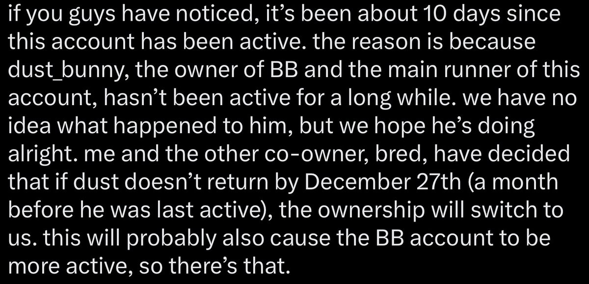 why we’ve been dead for a few days and what might happen soon