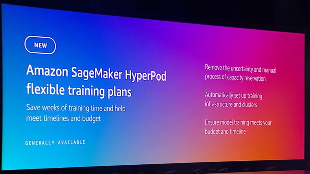holgermu's tweet image. .@AWScloud adds capacity sharing, training plans to SageMaker HyperPod, marketplace for Bedrock constellationr.com/blog-news/insi… AWS added capacity sharing and training plans to @Amazon SageMaker Hyperpod and added Lumi AI and… #CRatAWS @awscloud #reInvent @AWSreInvent #AWSReInvent