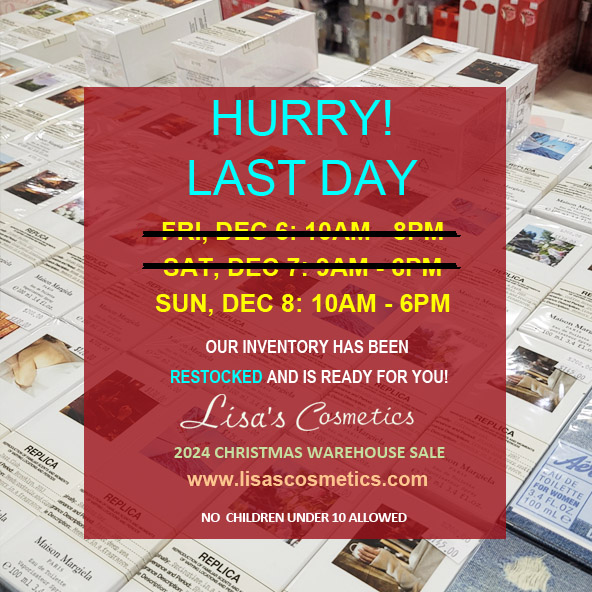 LisasCosmetics's tweet image. Hurry! Last day!
Sun, Dec 8: 10AM - 6PM
lisascosmetics.com
#lisascosmetics #toronto #torontoblogger #torontolife#beautyblogger #torontomua #torontostyle#torontoigers #scentoftheday #perfumelover#markham #richmondhill #markhamblogger #gtablogger#holidaymakeup #holidaygifts