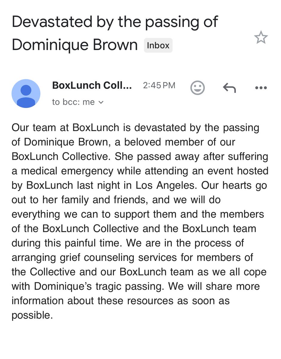 Let me be clear.

These are THE most insensitive brand emails I’ve ever received and going forward I WILL NOT be working with boxlunch anymore.

They clearly do not care about their creators, their safety or us in general.