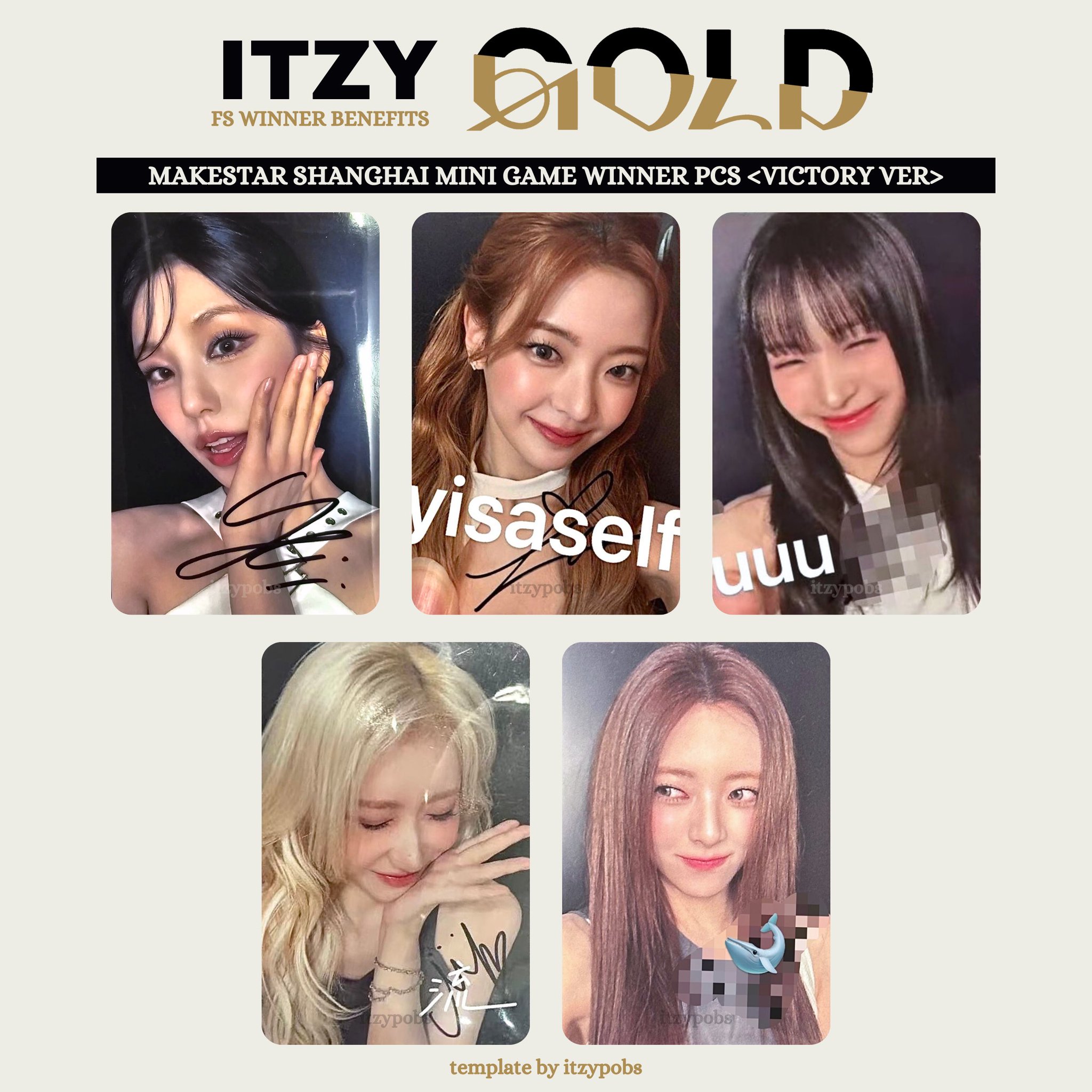 itzy gold makestar 中華 上海当選50枚限定 チェリョン itzy gold makestar 中華 上海当選 リュジントレカ