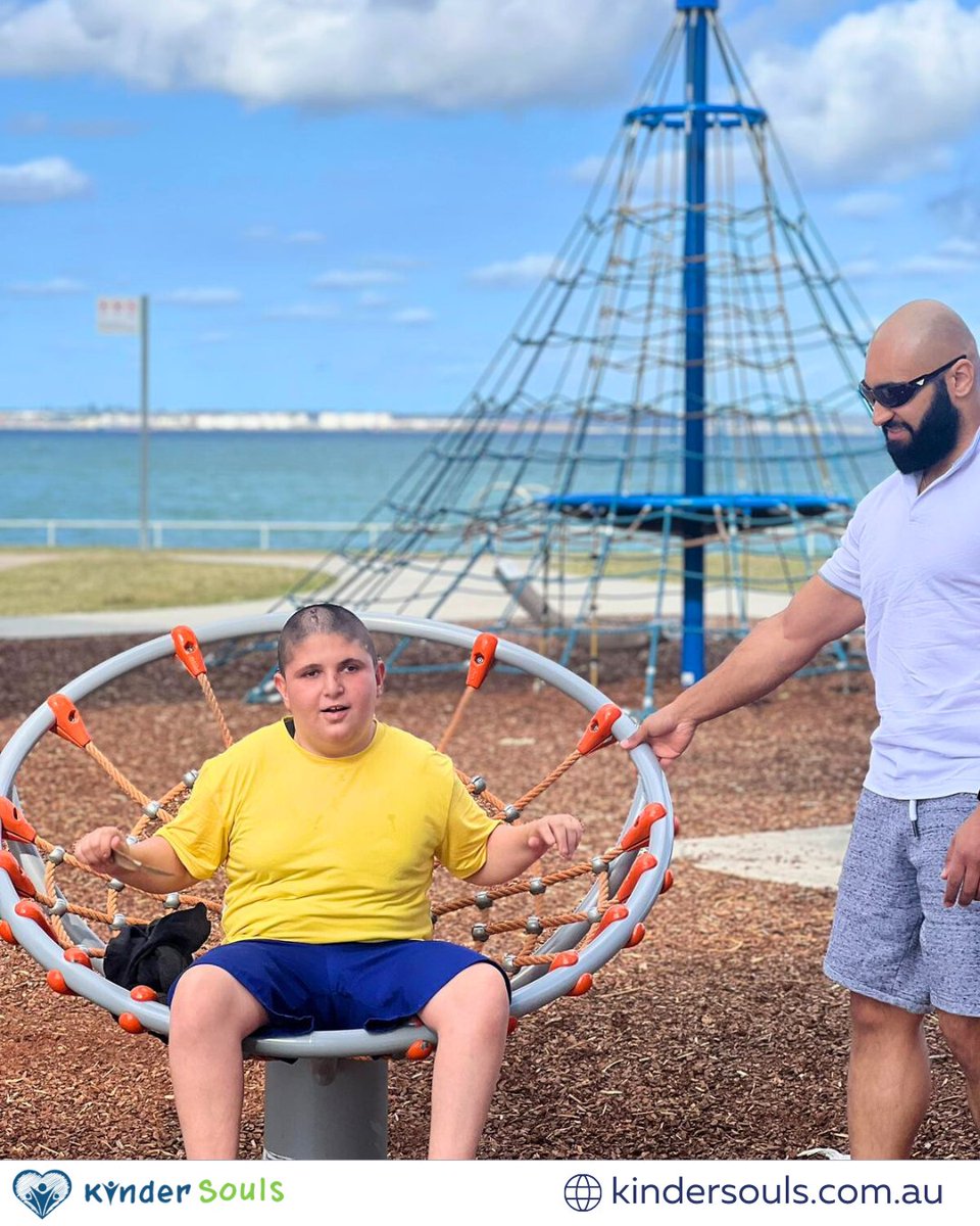 Kindersouls1's tweet photo. Playgrounds and good vibes make the perfect day. 🌊✨ 

#KinderSouls #NDIS #NDISprovider #OutdoorAdventures #PlayTime https://t.co/ByKYPDiPgw