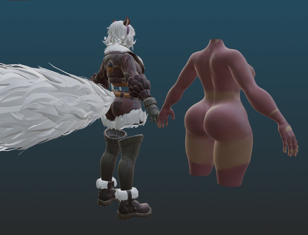 FishB0yy's tweet photo. Why did the devs do this???? 
 I extracted Squirrel girl's model and her base body is stupidly thicc. 😭💀
#MarvelRivals #SquirrelGirl https://t.co/pyttTXZ5L7