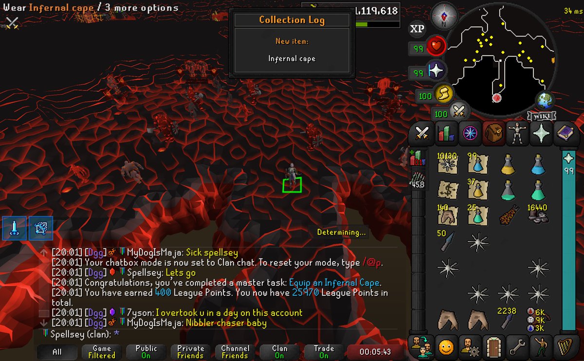 SpellseyGG's tweet photo. Big day for the account. The RCB inferno was interesting lol. Time to send more tob/hmt until green log. https://t.co/5tTraEwJLI