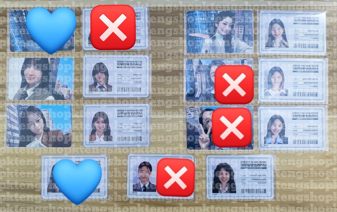 KtengshopONHAND's tweet photo. @TwiceMarketPH_ @twicemarketph @ONCEMARKET_PH @ONCEMARKETPH Wts PH Twice Newsroom photocards

120 each

-Front picture 
-Back id pic

Sana✅
Momo✅✅
Tzuyu✅
Dahyun✅✅
Jeongyeon✅
Nayeon✅
Chaeyoung✅

Dop: payo
+pf
+LSF https://t.co/GuN43eXMaV