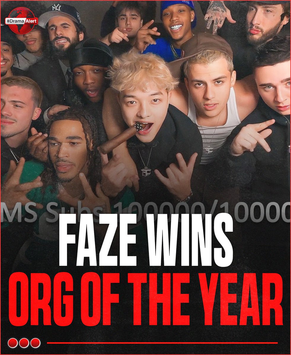 DramaAlert's tweet photo. FaZe Clan won "Best Content ORG" at the 2024 Streamer Awards. 🔥‼️ https://t.co/u5dcBZcxzX
