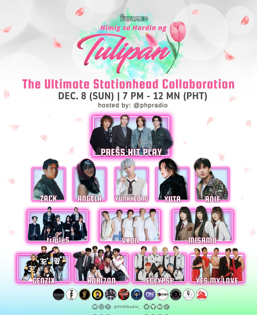 PHPRadio_'s tweet photo. Himig sa Hardin ng Tulipan: The Ultimate Stationhead Collaboration🌷

The moment we've all been waiting for is here! Our collab finale is tonight, and it's going to be a blast. See y'all! 💛🎧🎶

📻: https://t.co/87Ibo0Nh1O

#TulipanStationheadCollab
#Press_Hit_Play @PressHitPlay https://t.co/5WNRefOrN2