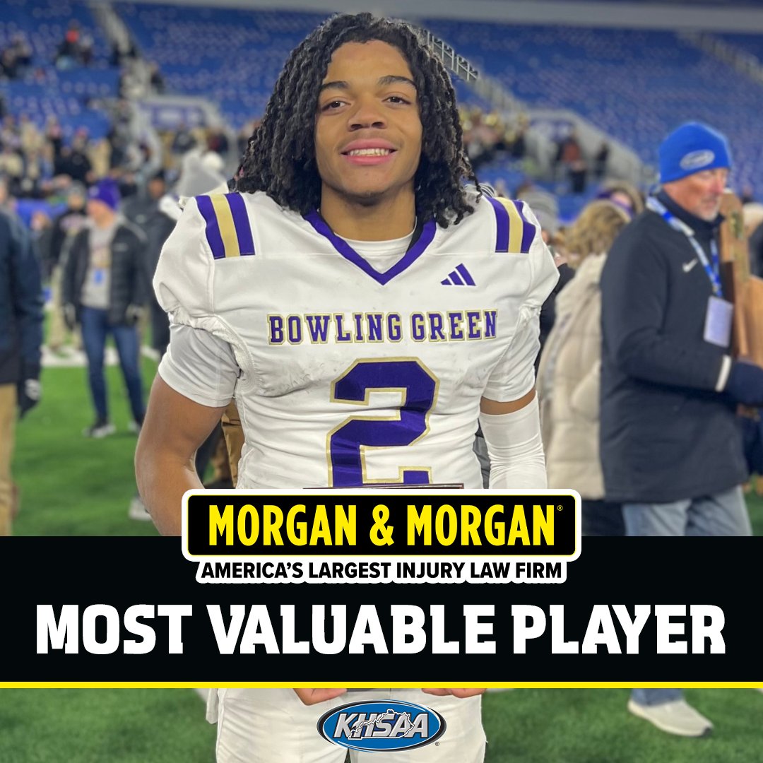 KHSAA Events (@khsaaevents) on Twitter photo Congratulations to Deuce Bailey from Bowling Green!
2024 Morgan & Morgan MVP - Football Class 5A
<a href="/forthepeople/">Morgan & Morgan</a> #khsfb Congratulations to Deuce Bailey from Bowling Green!
2024 Morgan & Morgan MVP - Football Class 5A
<a href="/forthepeople/">Morgan & Morgan</a> #khsfb