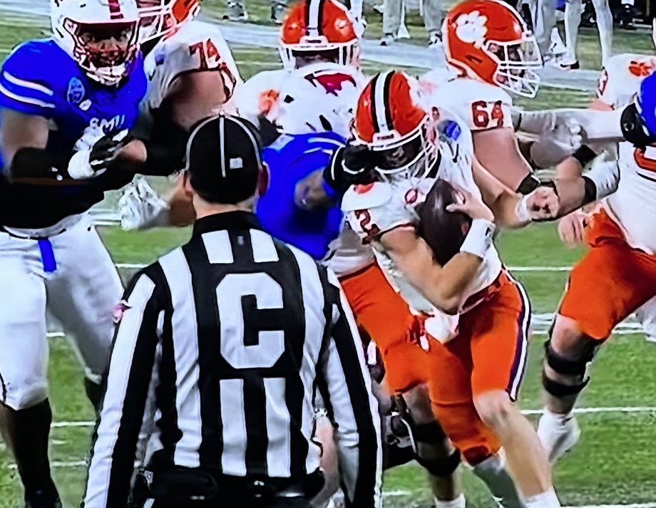 Listen these guys are only human. How is this official expected to see this face mask?