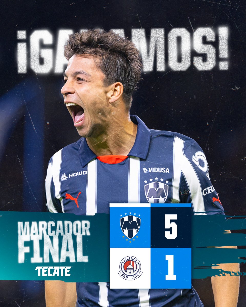 90' ⏱️| Monterrey 🤠5-1 San Luis |

¡EL MONTERREY Y SU GENTE ESTAMOS EN LA FINAL!🔥👇🏼

¡ES LA HORA!👉🏼⌚¡ARRIBA EL MONTERREY!🔵⚪

<a href="/CervezaTecate/">Cerveza Tecate</a>