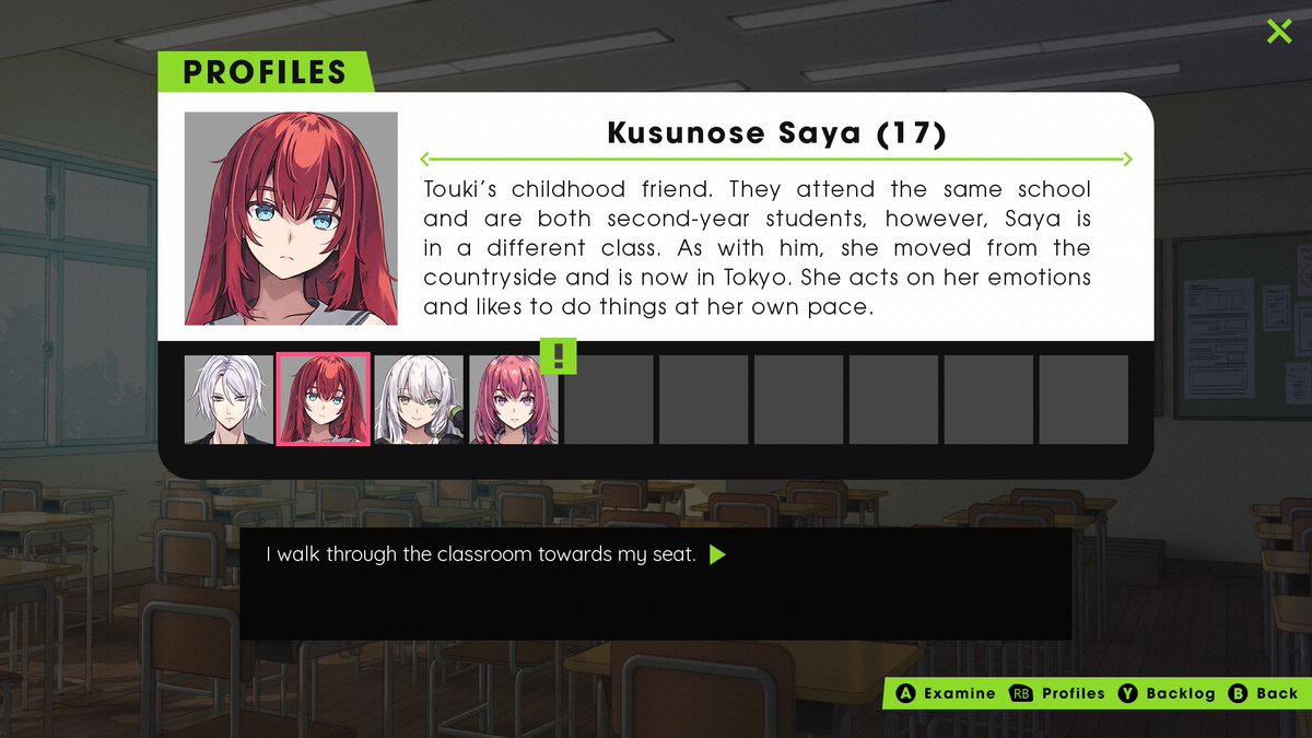 konekosoft's tweet photo. Big News! 🚨

We’re introducing PROFILES in Tokyo Re:Connect! 🎉

Now you can open Character Profiles in-game to learn more about Touki, and others.

Profiles update as the story unfolds. Get deeper insights as the story unfolds!

#indiedev #anime #tokyoreconnect #visualnovel https://t.co/LSVhGqcbTf