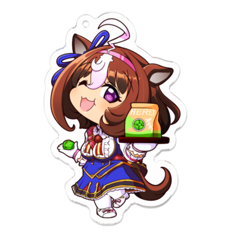 メイショウドトウ(ウマ娘) 「今回のコミケで出す予定のアクキーたち!最後の通常衣装のアクキーはごく少部数のみ作」|末長のイラスト