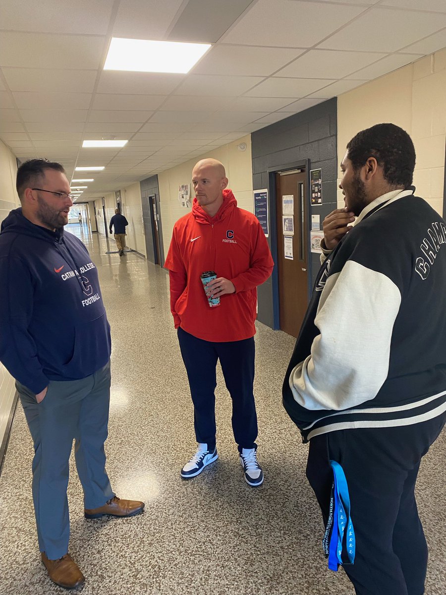 DevlinColbert70's tweet image. Thank you @Coach_BCollins and @Coach_Overman for coming to speak to me this week @CatawbaFootball ‼️‼️@tyhaines16 @BernardNFHS