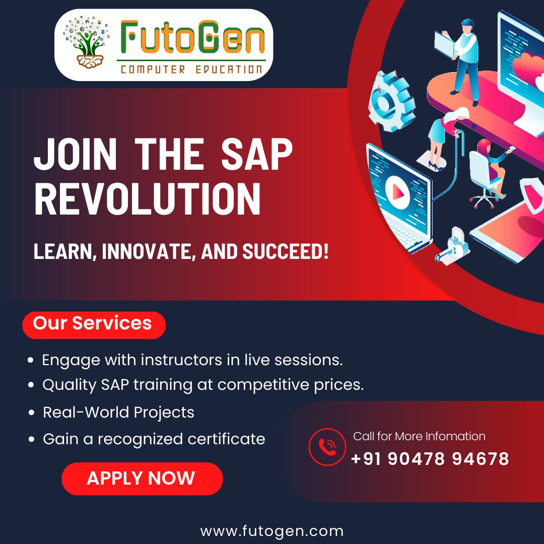 futogencompedu's tweet photo. Join FutoGenโs SAP course and master key ERP modules! Gain practical knowledge, work on real-world projects, and earn a government-recognized certification to stand out in todayโs competitive job market.
#SAPSkills #CareerBoost #ERPExperts #SAPModules #FutoGen #FCE https://t.co/mB7ZhGeFLO