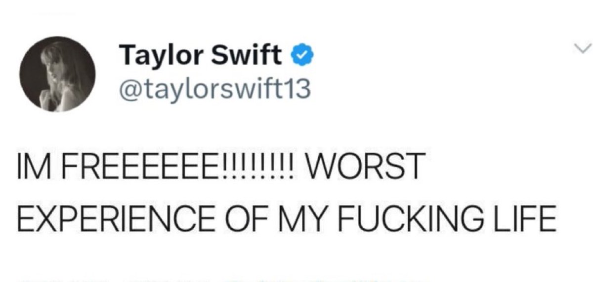 soitfckingoes13's tweet photo. taylor tmrw when she doesn't have to play an evermore song every night ever again: https://t.co/zgy3cTSCDR