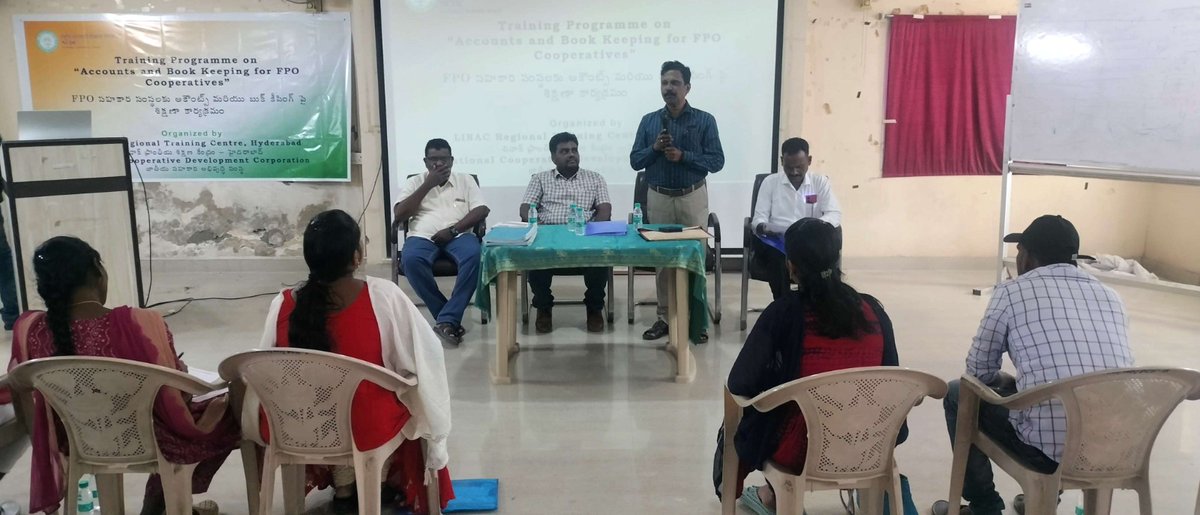 mdncdc's tweet photo. A one-day Physical Training Programme on "Accounts and Bookkeeping for FPO Cooperatives" was conducted by RTC Hyderabad at the District Central Cooperative Bank. The session was attended by members from FPO Cooperatives affiliated with NCDC. https://t.co/o1DHRzGf2g