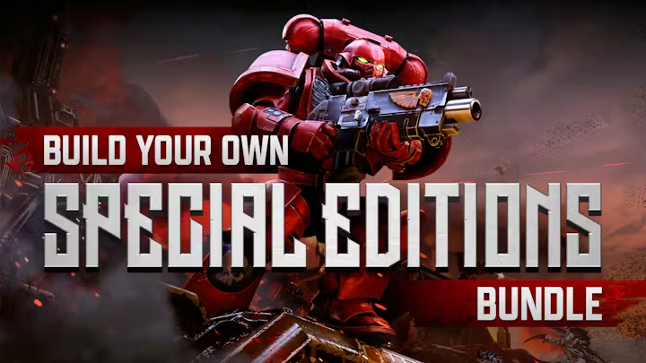 R3DGaming's tweet image. Fanatical has a Build your own Special Edition Bundle! 2 Games for $3.50 each or 3 for $3.33 each or 5+ for $3 a piece.  fanatical.com/en/pick-and-mi…
This includes Warhammer in a double pack and Wolfenstein Youngblood.  Human Fall Flat is there, too!
 #FanaticalDeals
#GameDeals