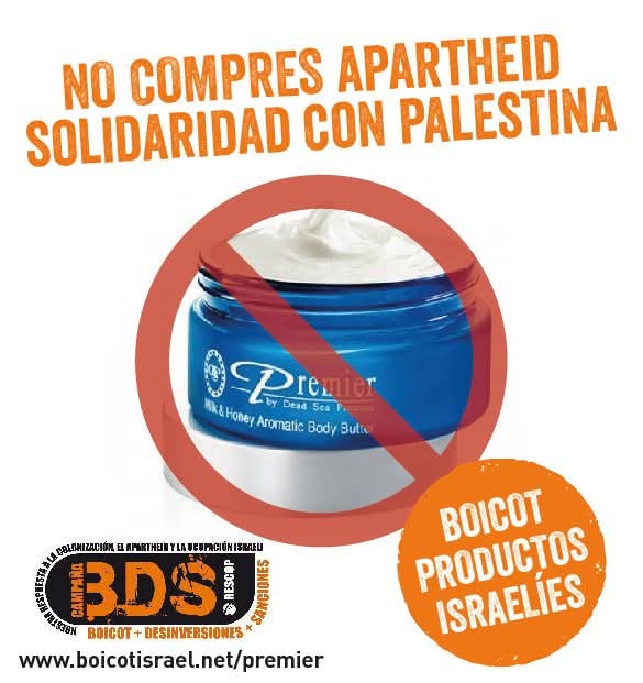 GjnAsturias's tweet photo. #Premier y #Ahva Belleza Robada!!!!! Las marcas #Premier y #Ahava son dos de las empresas señaladas por la campaña estatal del BDS (Boicot, Desinversiones y Sanciones) por violar de forma flagrante el derecho internacional al obtené sus productos en territorios ocupados https://t.co/fPe7pQUQvw