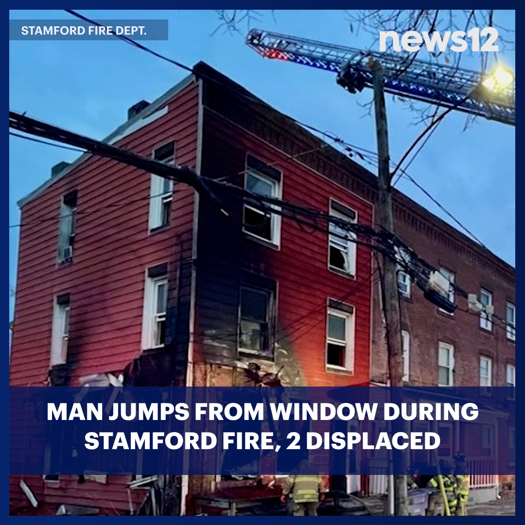 News12CT's tweet image. STAMFORD FIRE: A man jumped out of a Stamford building to escape a fire, officials say. 

#news12ct #Connecticut #StamfordFire #EmergencyResponders
bit.ly/49zdBH6