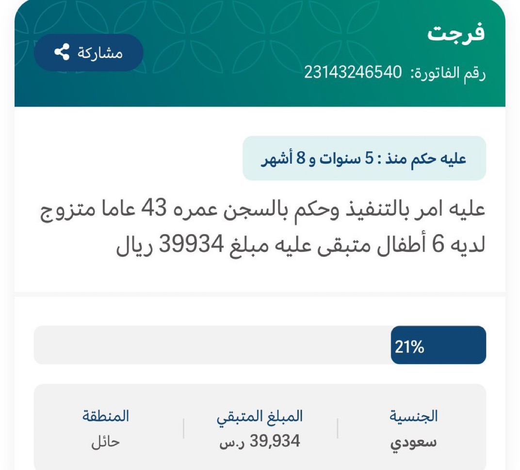 drth7a's tweet photo. أعتذر منكم حالة عاجلة اب سعودي لديه 6 اطفال عليه امر بالتنفيذ وحكم بالسجن 

١٠ ريال يمكن ماتغنيك في الدنيا لكنها تغنيك في الاخرة والي مايقدر يتبرع خله يساهم في نشر الحالة وجزاكم الله خير

الحالة من منصة احسان 🇸🇦
https://t.co/1jtQ9saOVs https://t.co/TPJC0fYVfm