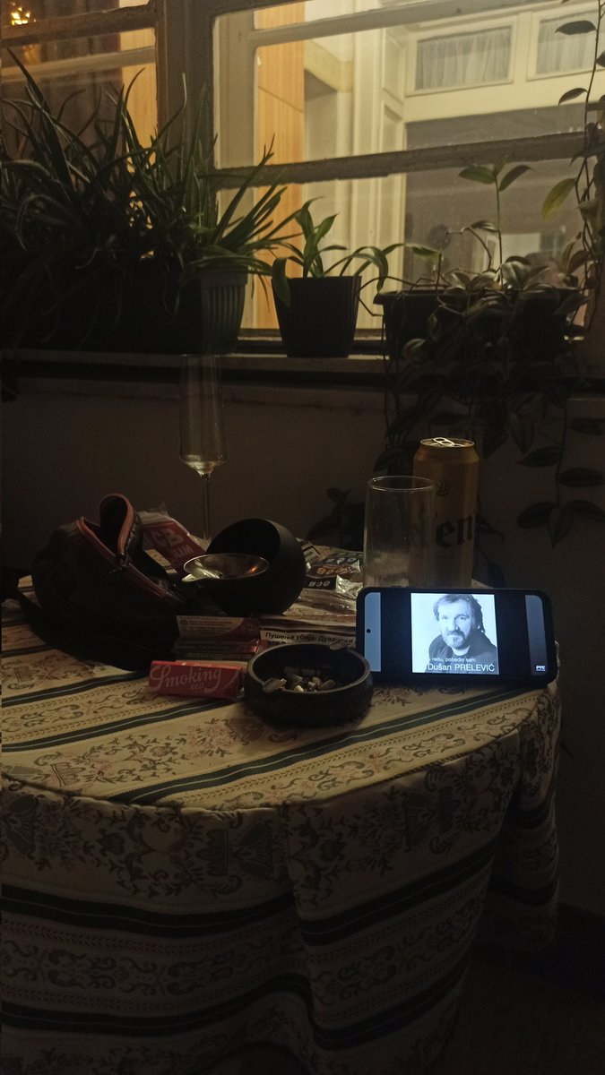 сегодня забегала на день рождения, большую часть времени провела на балконе за обсуждением войн и возможности третьей мировой. в перерывах владан ставил лучшие песни прелевича.