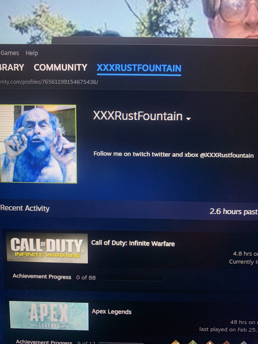 XXXRustFountain's tweet image. Looking for people to play space land zombies on call of duty advance ware fare this is my steam account
