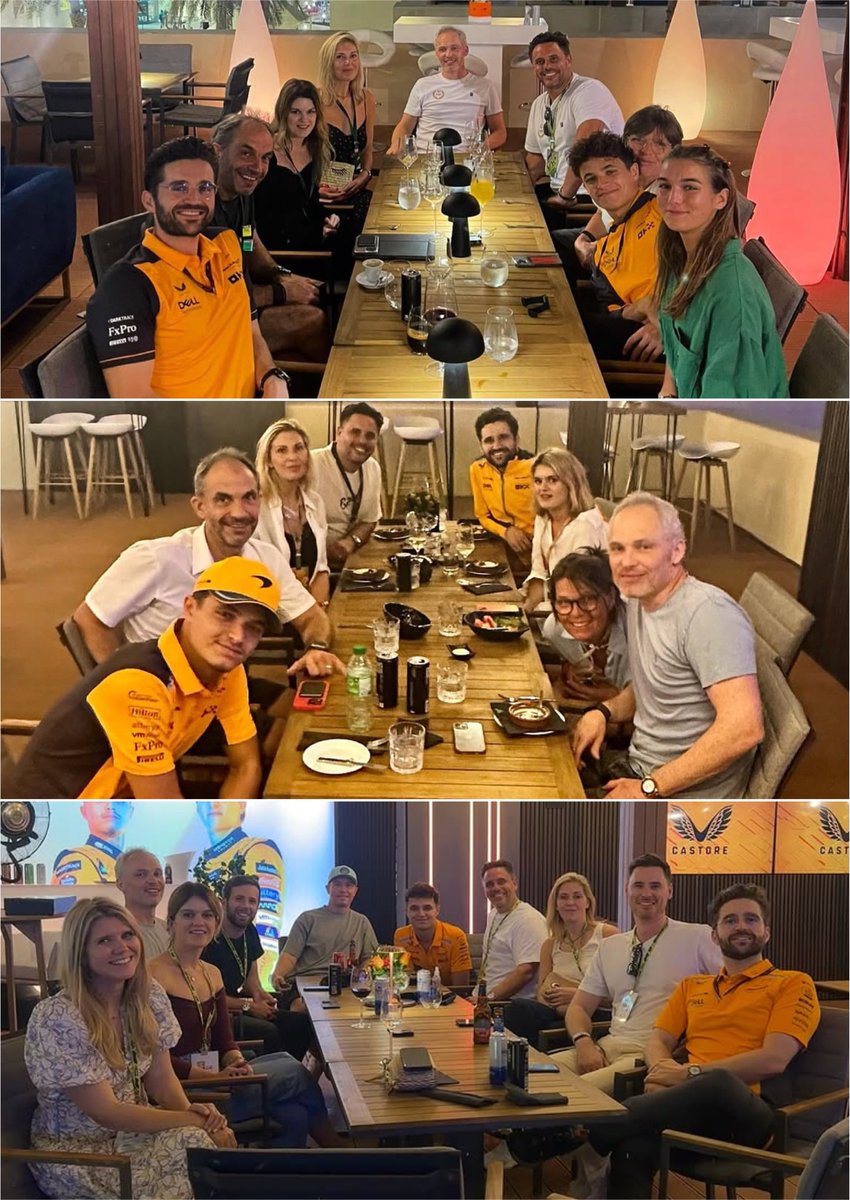 team norris end-of-year reunions for the past three years 🧡