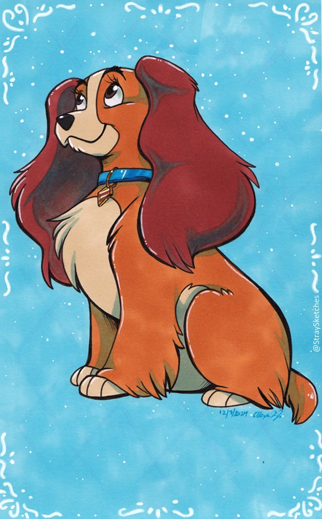 StraySketches's tweet photo. #Discember - Day 7 - Disney Dogs
chose to draw Lady 💙 https://t.co/eUWNaRqQoY