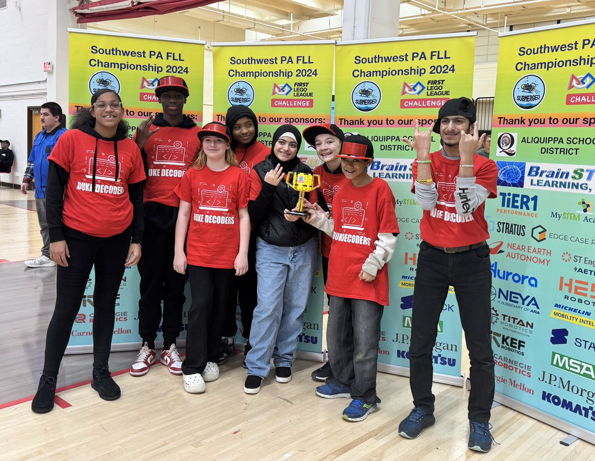 So incredibly proud of our <a href="/DukeCitySD/">Duquesne City School District</a> <a href="/firstlegoleague/">FIRST LEGO League</a> team Duke Decoders for getting 1st place in Core Values for the 3rd year in a row!!!! Oh, and we qualified for states!!!! Hershey here we come!!!!! #proudcoach #legoleaguefamily <a href="/BstowellActor/">Brian Stowell</a> <a href="/DukesSupINT/">Dr. Sue Mariani</a>