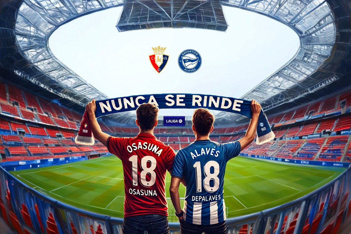 Alaves's tweet photo. 1⃣8⃣ duelos en @LaLiga. 
@Osasuna eta Glorioso. 
Hermanos e 𝒊𝒓𝒓𝒆𝒅𝒖𝒄𝒕𝒊𝒃𝒍𝒆𝒔.

#OsasunaAlavés | #LALIGAEASPORTS https://t.co/D2Hvi3R5Q0