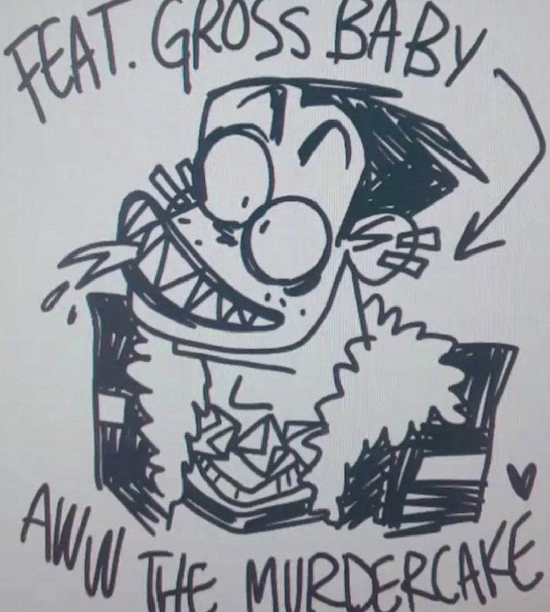 dorke's tweet photo. Found this old pewpew from back when #DoomsdayBrothers  episode 9 was about to air for the first time, and I thought everyone watching would fall madly in love with this terrible jumbo guy. They didn't, but that's alright, more Gross Baby for me B-) https://t.co/ul1pMmG6sb