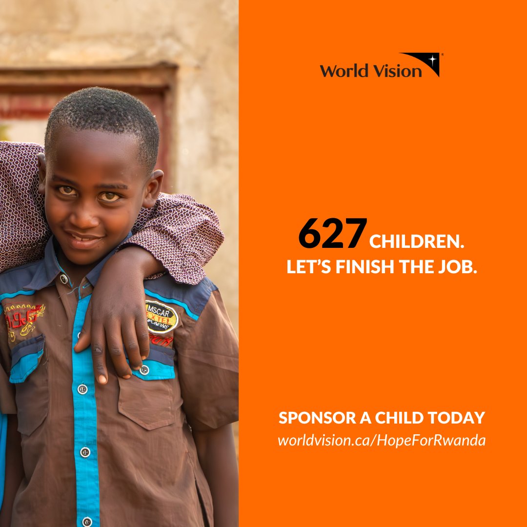 627 children in Rwanda need sponsors before the year ends. Together, we’ve already helped 115,324 children thrive. Your support provides clean water, education &amp; a future. Let’s "finish the job."

🔗 Sponsor a child today: bit.ly/4gmpi65