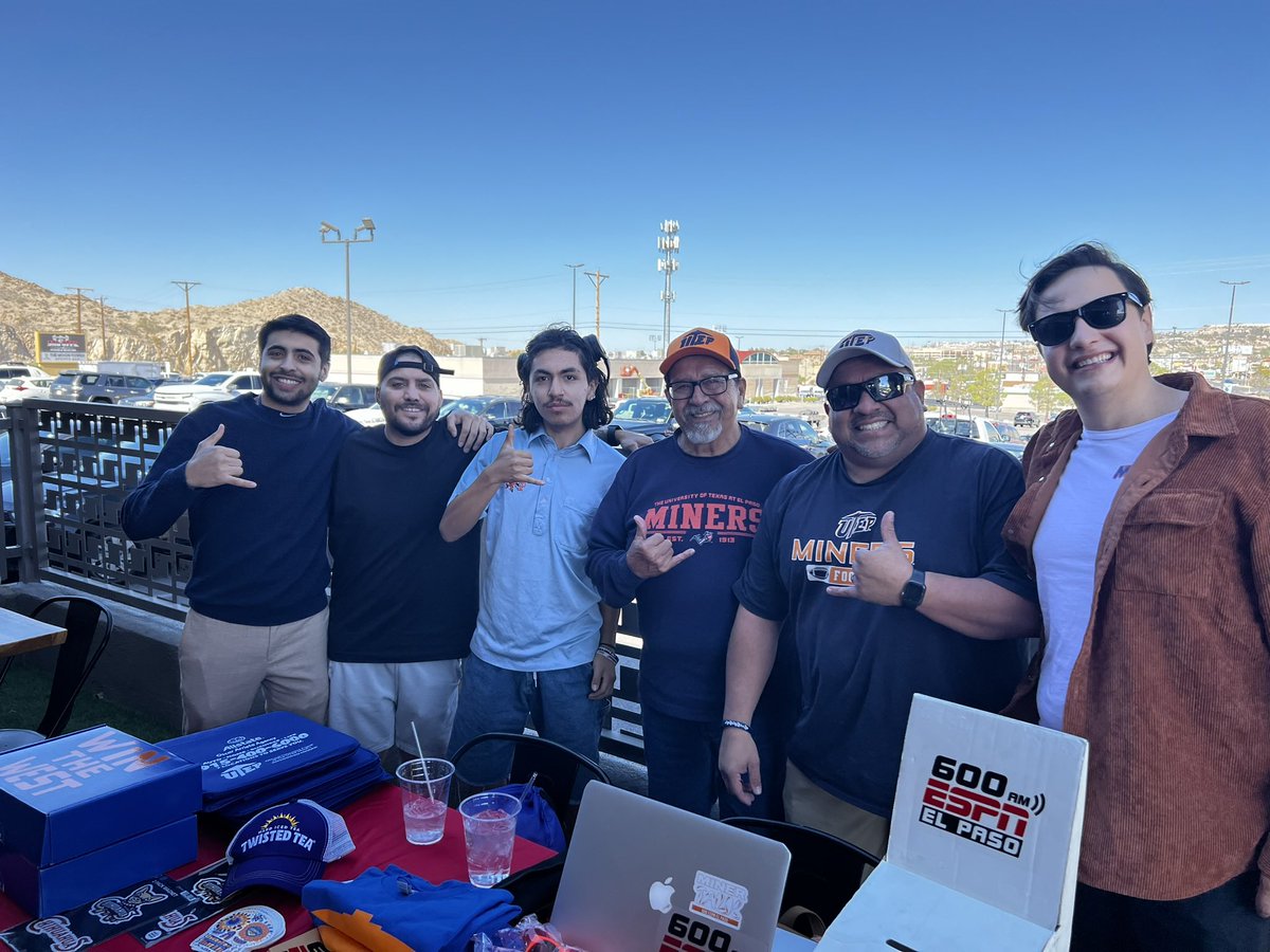 ElDon60's tweet photo. @SalMOEnilla @alberto_lgo @UtepZay @600espnelpaso Such a pleasure to finally meet up with y’all! You know I love my Miners good or bad! It’s great to see you youngins show the same passion! #ZayAllTheWay #ZayAllDay #TheFutureIsBrightZayIsTheLight #GottaHangSoon #WheresPinky #SalPlayYourMusic #MinerInkCrew #ZaneIsInTraining https://t.co/Ssvuuf3tla