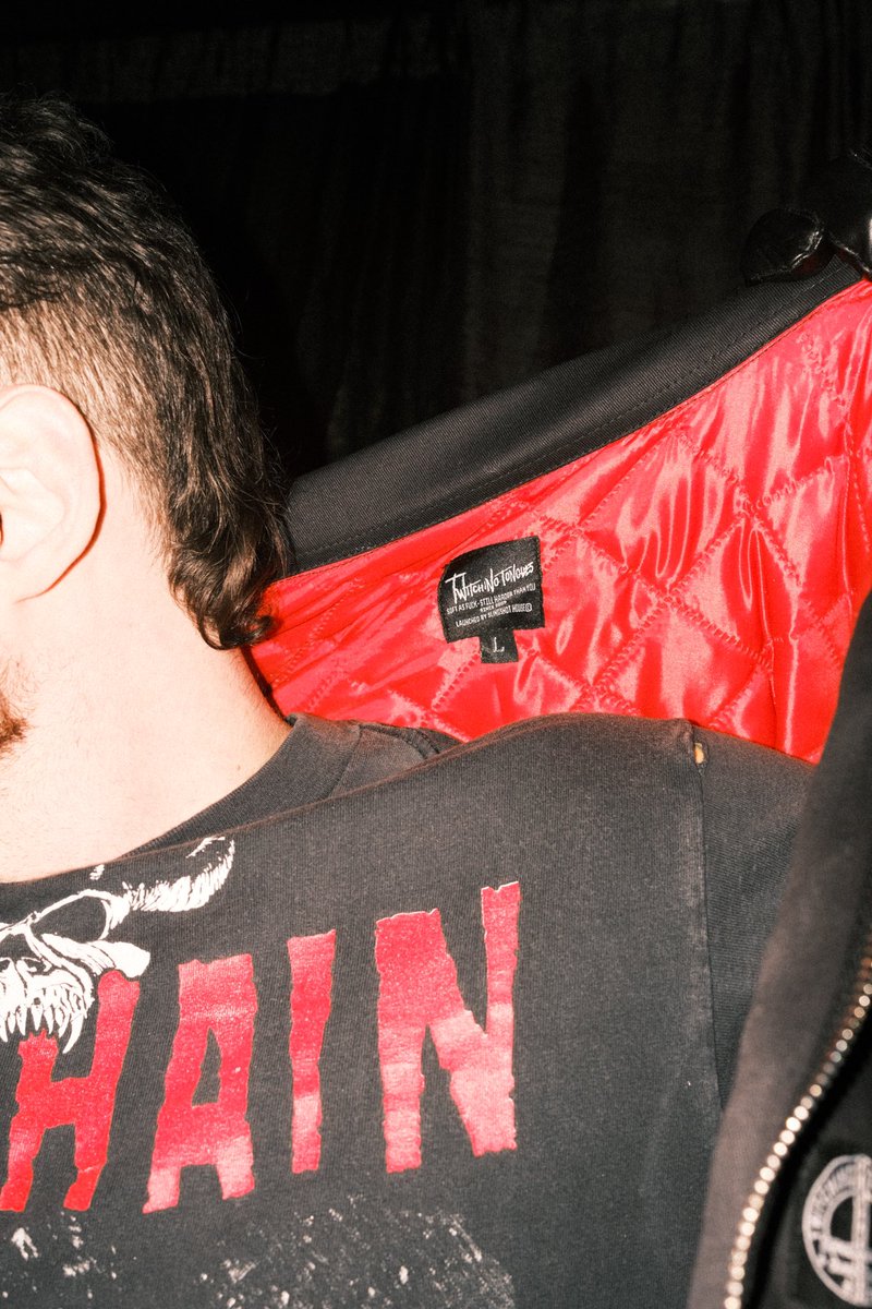 twtchngtongues's tweet image. “In Love There Is No Law” custom embroidered work jackets available tonight in Portland and next week in Buffalo.